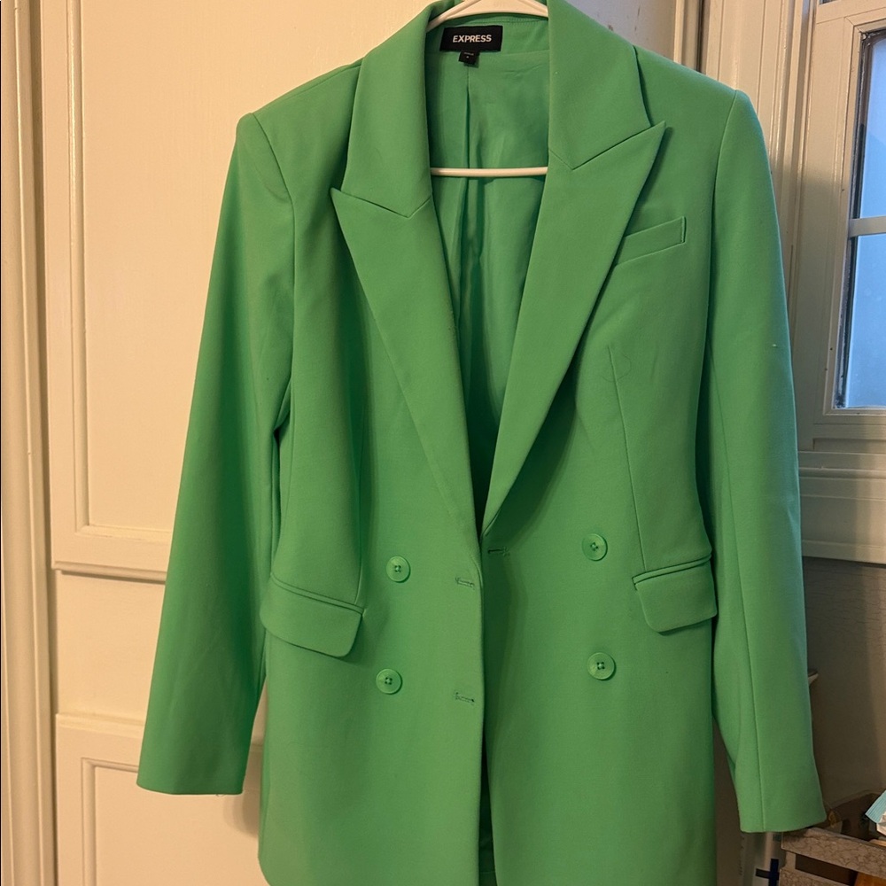 Express Women's Vibrant Green Suit Jacket
